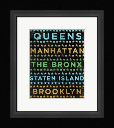 Framed Boroughs 1 Print
