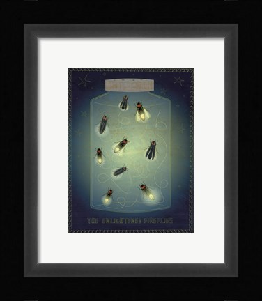 Framed Lightning Bugs Print