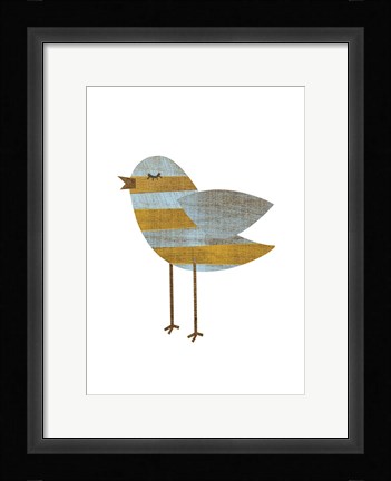 Framed Yellow Bluestripe Print