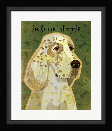 Framed English Setter Print
