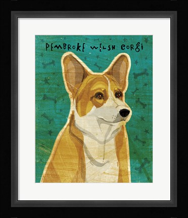 Framed Pembroke Welsh Corgi Print