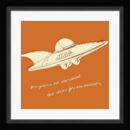 Framed Lunastrella Flying Saucer (square) Print