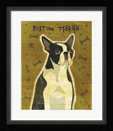 Framed Boston Terrier Print