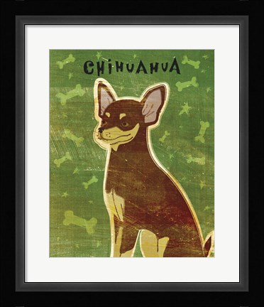 Framed Chihuahua (chocolate and tan) Print