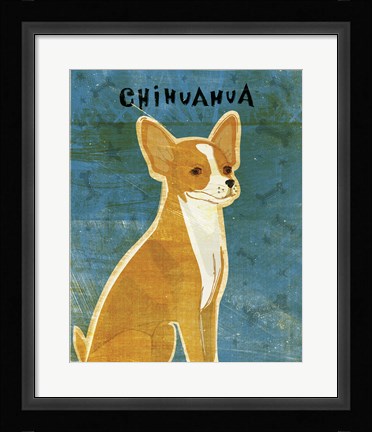 Framed Chihuahua (red) Print