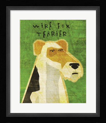 Framed Wire Fox Terrier Print