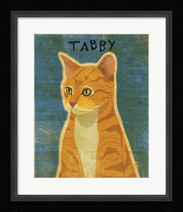 Framed Tabby (orange) Print
