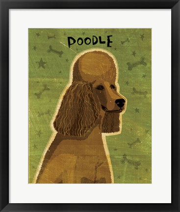 Framed Poodle (brown) Print