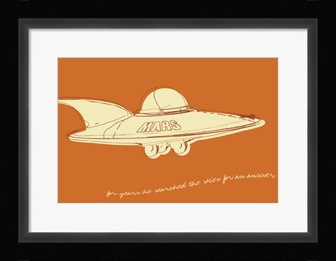Framed Lunastrella Flying Saucer Print