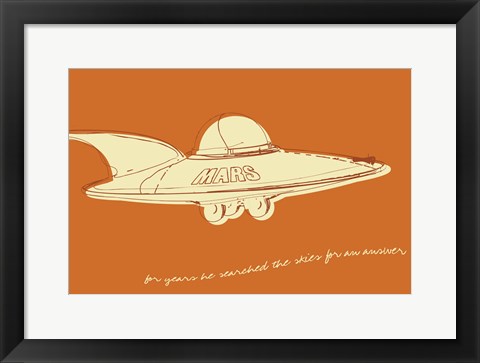 Framed Lunastrella Flying Saucer Print