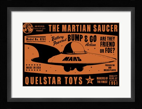 Framed Quelstar Mars Saucer Print