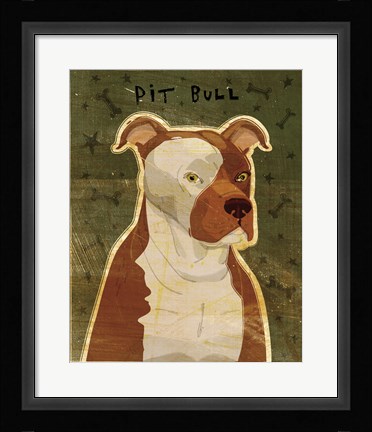 Framed Pit Bull Print