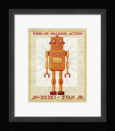 Framed Stan Jr. Box Art Robot Print
