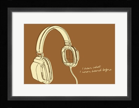 Framed Lunastrella Headphones Print