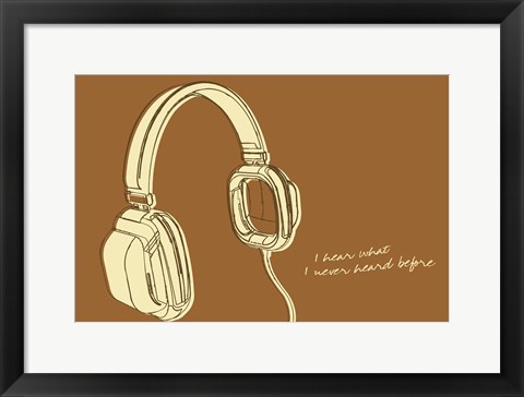 Framed Lunastrella Headphones Print