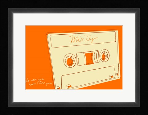 Framed Lunastrella Mix Tape Print