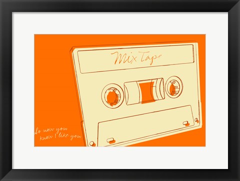 Framed Lunastrella Mix Tape Print