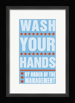 Framed Wash Your Hands Print