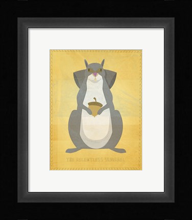 Framed Relentless Squirrel Print