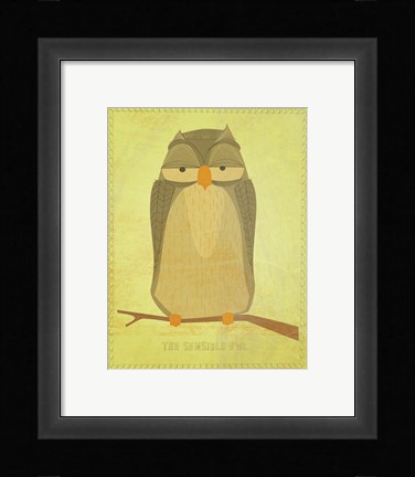 Framed Sensible Owl Print