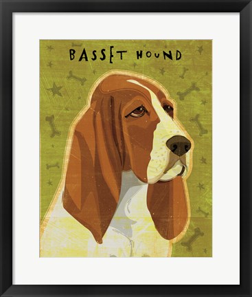 Framed Basset Hound Print