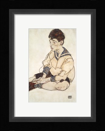 Framed Portrait Of Paul Erdmann In A Sailor Suit Print