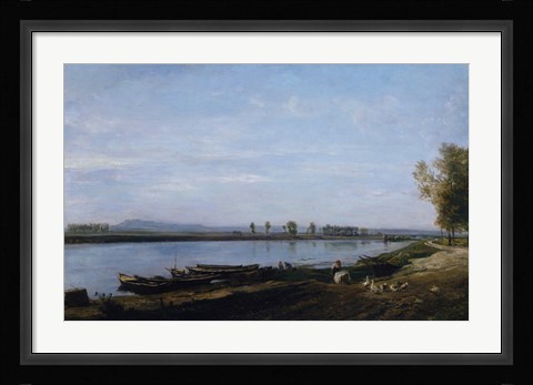 Framed Seine At Bezons, c. 1851 Print