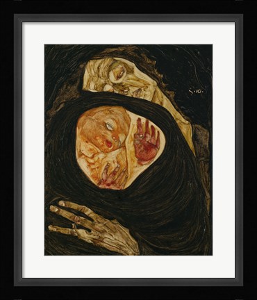 Framed Dead Mother, 1910 Print
