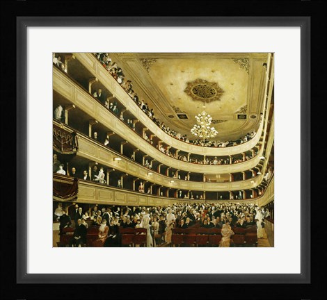 Framed Auditorium In The ""Altes Burgtheater"", 1888 Print
