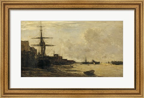 Framed Thames At Erith Print