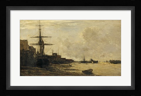 Framed Thames At Erith Print