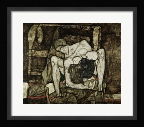 Framed Blind Mother, 1914 Print