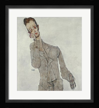 Framed Portrait Of Painter Karl Zakovsek, 1910 Print