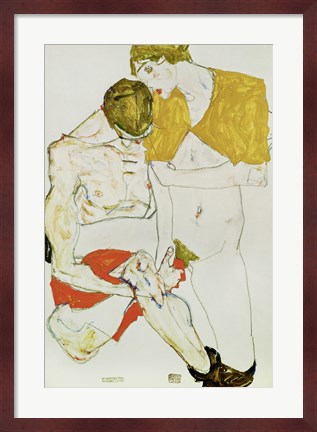 Framed Lovers, 1913 Print