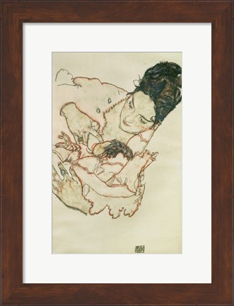 Framed Nursing Mother (Stephanie Gruenwald), 1917 Print