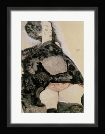 Framed Woman In Black, 1911 Print