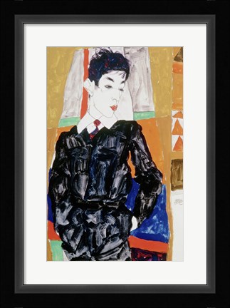 Framed Erich Lederer in Front of a Window,  1912 Print