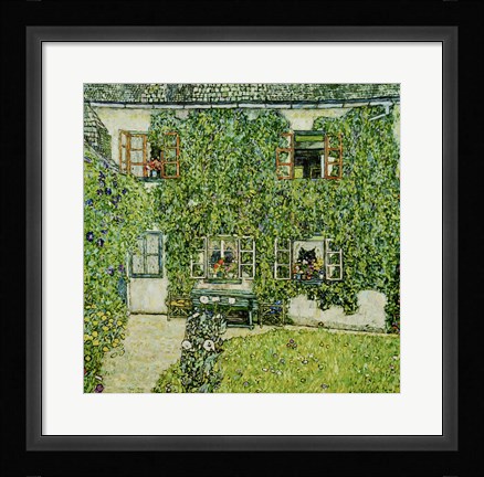 Framed Forsthaus In Weissenbach Am Attersee - Forestry House In Weissenbach On Attersee-Lake, 1912 Print