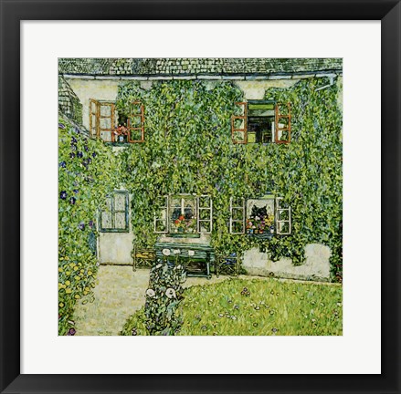 Framed Forsthaus In Weissenbach Am Attersee - Forestry House In Weissenbach On Attersee-Lake, 1912 Print