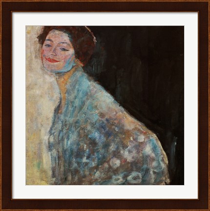 Framed Damenbildnis In Weiss - Portrait Of A Lady In White, 1917-1918 Print