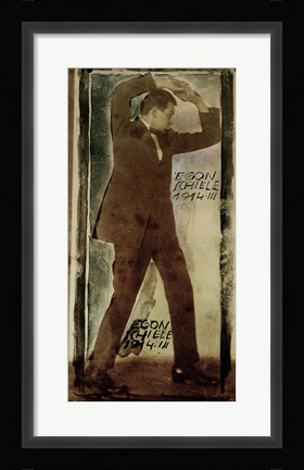 Framed Egon Schiele With Raised Arms, 1914 Print