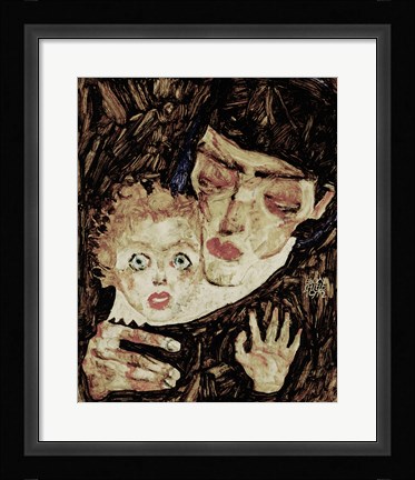 Framed Mother And Child II, 1912 Print
