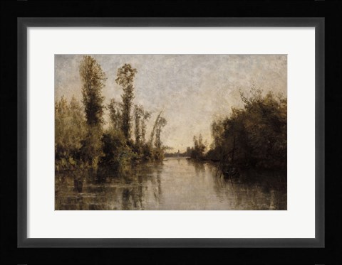 Framed Banks Of The Seine, 1851 Print