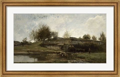 Framed Lock in the Optevoz Valley, Isere, 1855 Print
