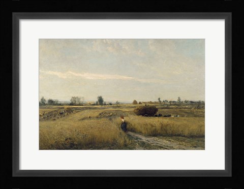 Framed Harvest, 1851 Print