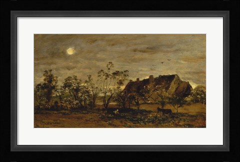 Framed Evening At Honfleur Print