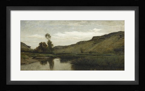 Framed Large Valley Of Optevoz, 1857 Print