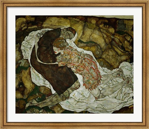 Framed Death And The Maiden, 1915 Print