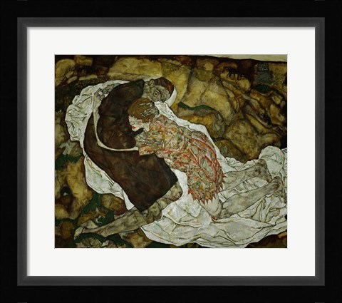 Framed Death And The Maiden, 1915 Print