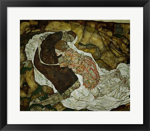 Framed Death And The Maiden, 1915 Print